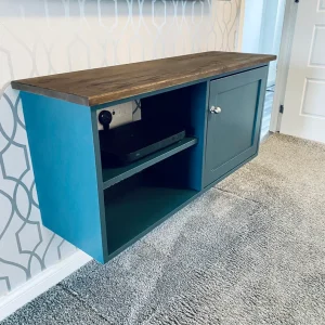 Floating TV Unit - Solid Oak Top