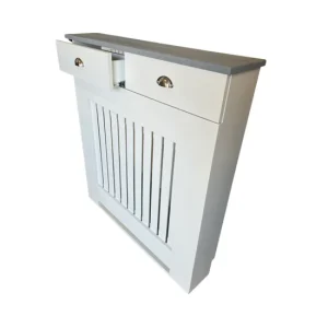 Vertical Slat Radiator Cover with Integrated Drawers