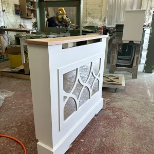 Bespoke Oak Top Mirrored Radiator Cover