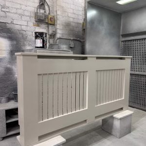 Large Cream Vertical Slat Radiator Cover