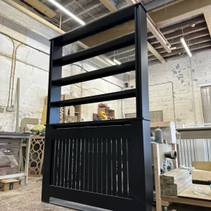 Black Vertical Slat Radiator Cabinet