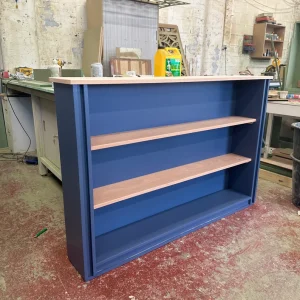 Stiffkey Blue Freestanding Oak Shelf Bookcase