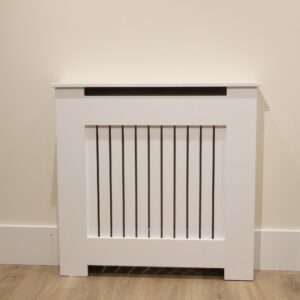 Space-Saving Small White Radiator Enclosure