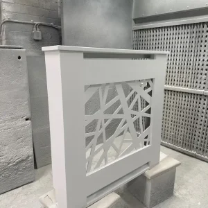 White Modern Abstract Radiator Enclosure