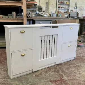 Radiator Cover with Double Shoe Storage