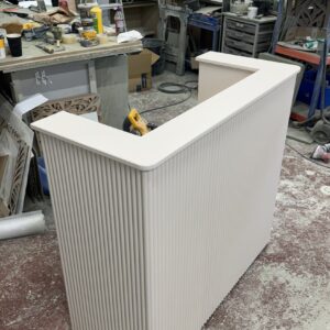 Reeded Bespoke Reception Desk