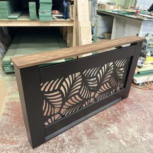 Radiator Cover - Rainforest - Solid oak top (Walnut finish)