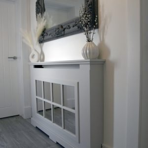 Custom Grid Fretwork Mirrored Radiator Cover