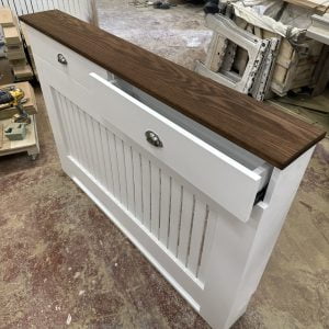 Oak Top Radiator Cover with Functional Drawers