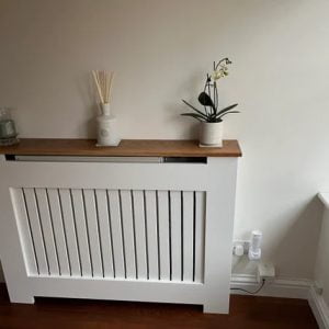 Walnut Oak Top Vertical Slat Radiator Cover