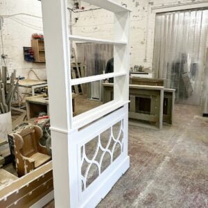 Mirrored Radiator Cover with Bookshelf, Bespoke Bookcase Radiator Cover