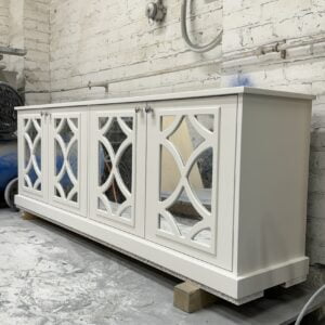 White Mirrored Sideboard / TV Cabinet Large