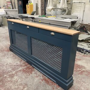 Regency Grill Radiator Cover with Storage Drawers and solid oak top